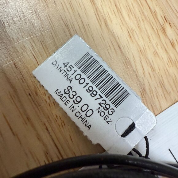 Chicos Tortoiseshell Pendant Necklace With Adjustable Black Cord Chain - Picture 10 of 10